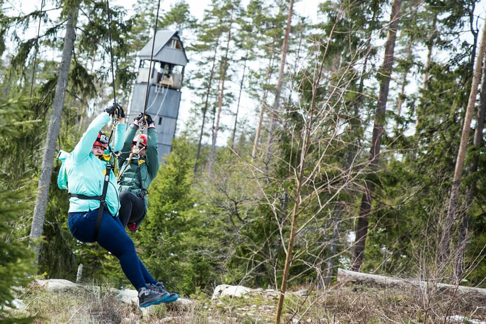 Abenteuer Ziplining in Schweden