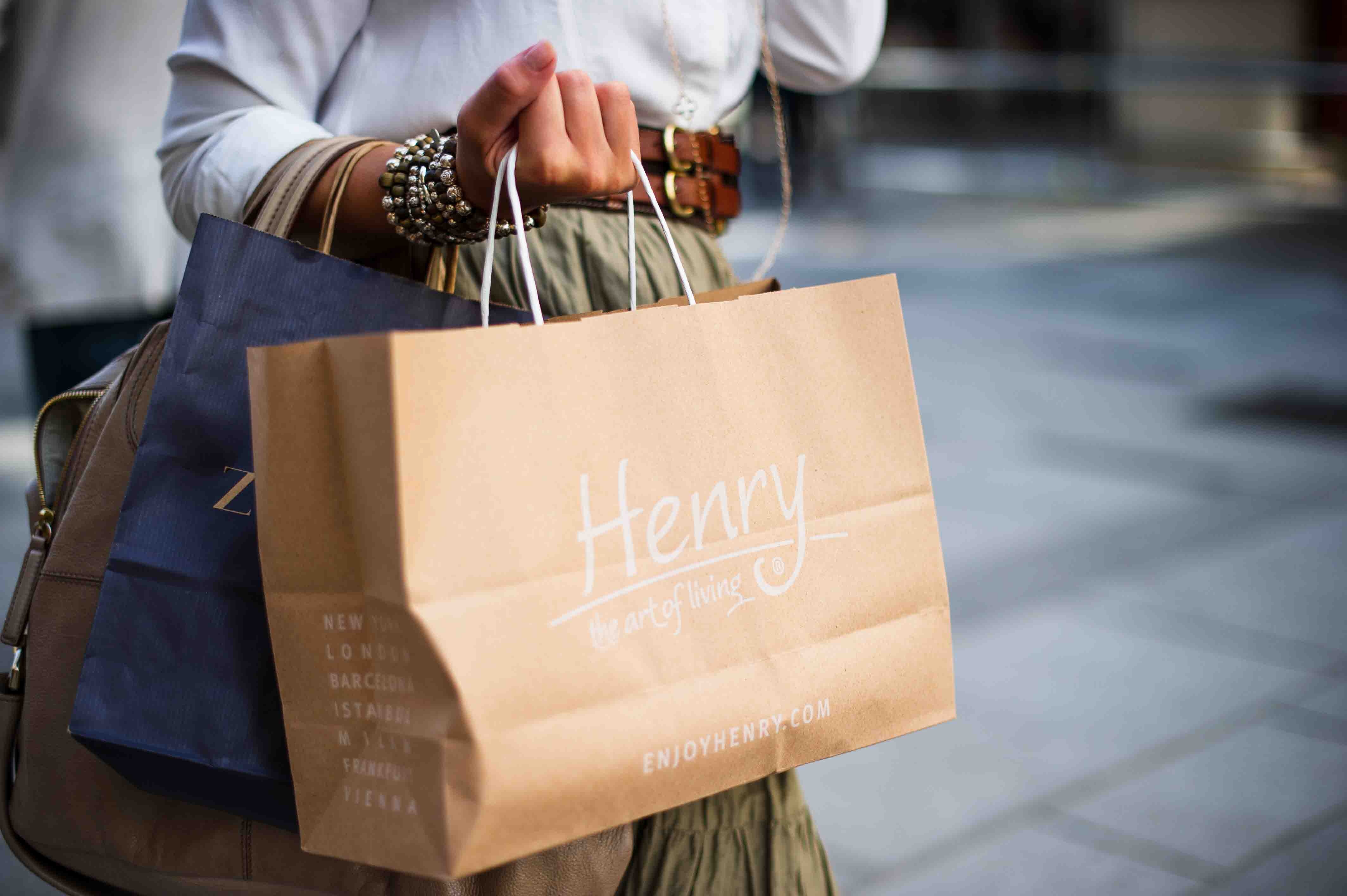 Shopping bags of a woman