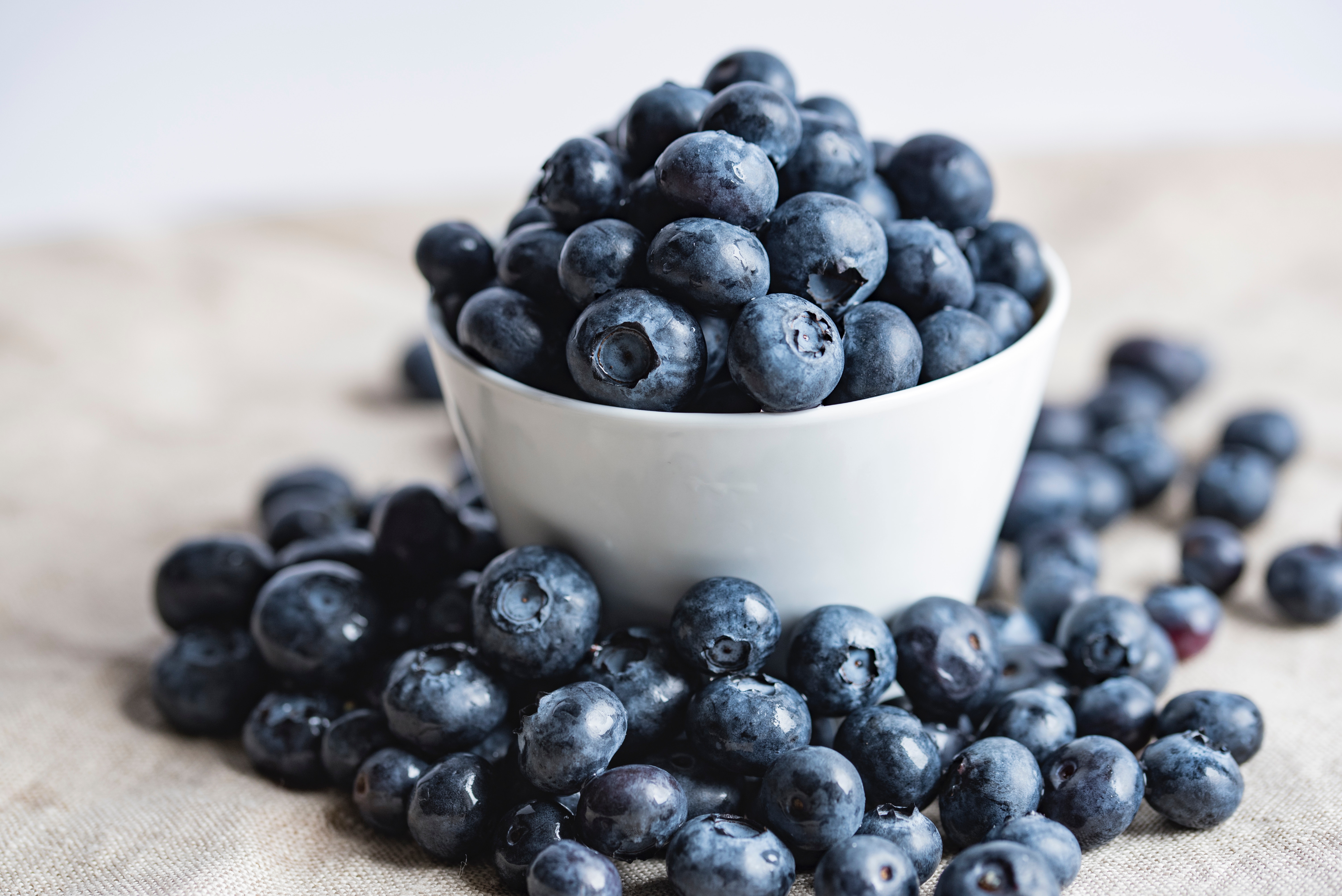 A cup with blueberries